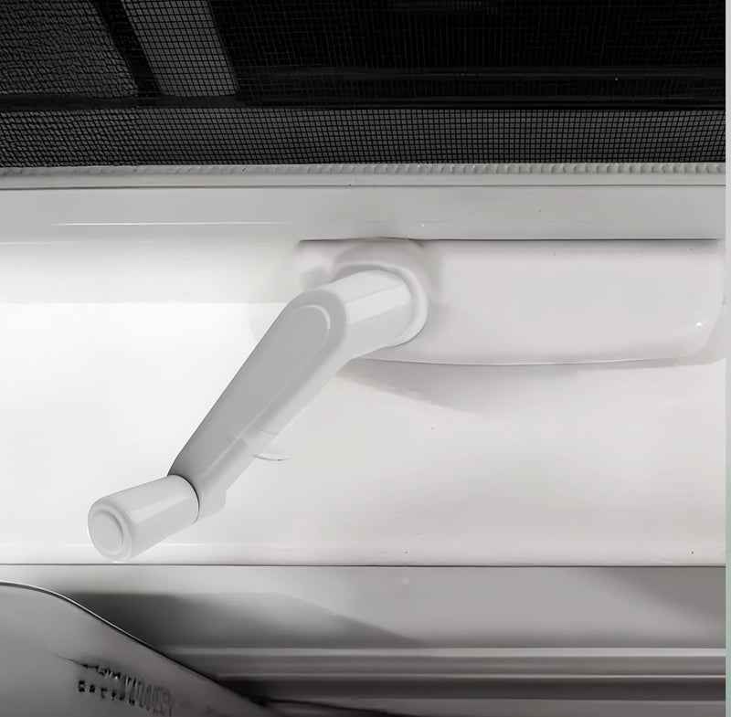 Brixwell Crank Handle White Aluminum 3/8 Inch Spline, 2-11/16 Inch Length, 1-1/2 Inch Height, 9/16 Inch Knob Diameter, Durable Window Hardware Replacement for Smooth Operation and Secure Connection - Image 5